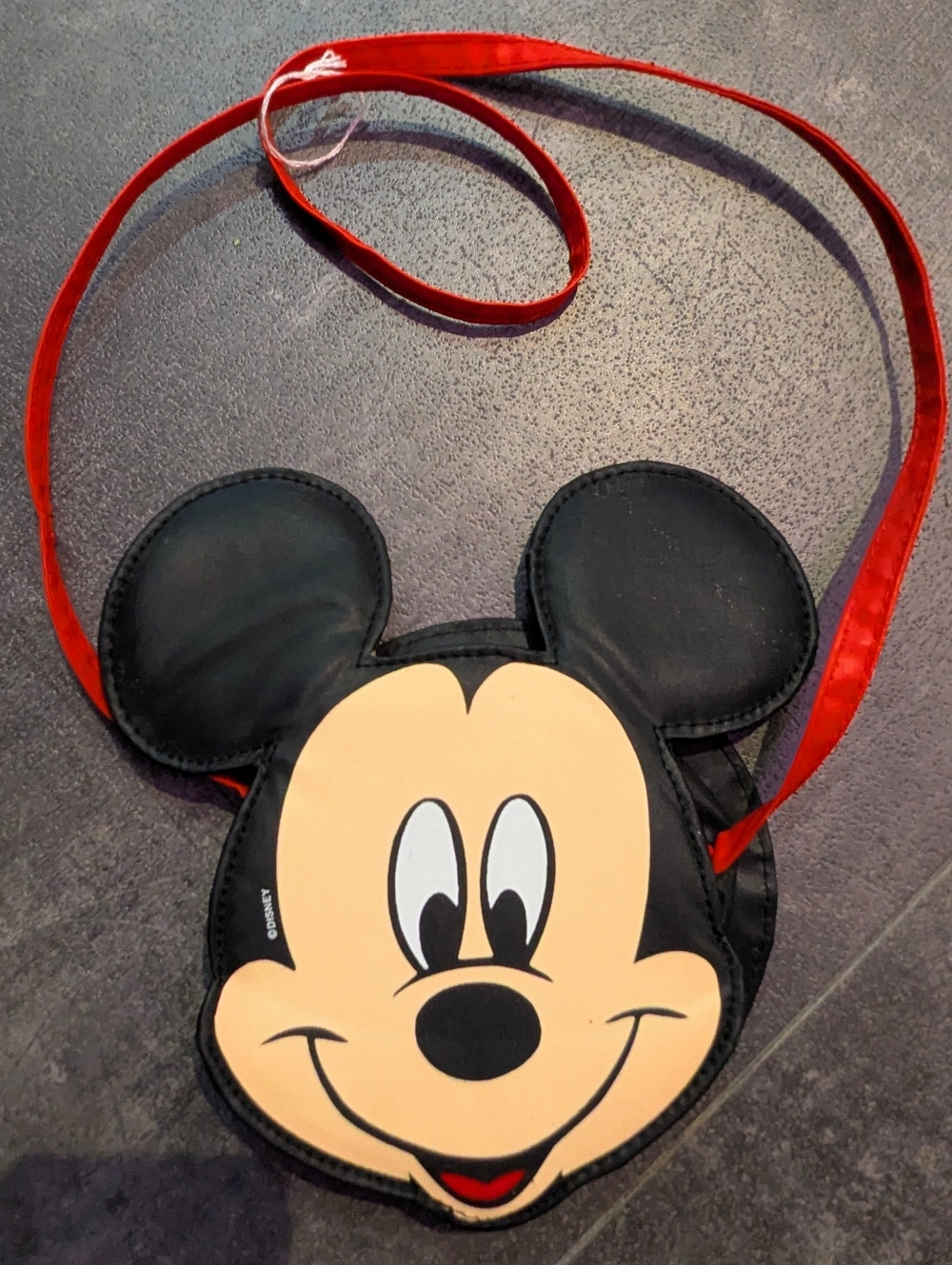 Disney Mickey Mouse Kids Shoulder Bag - Black & Red Strap